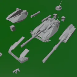 Modular Tank Turret for Sci-fi Royal Marines / Royal Engineers Challenger Tank