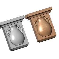 Neoclassical urn corbel and bracket 3D print model