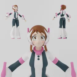 Ochako Uraraka Lowpoly Rigged