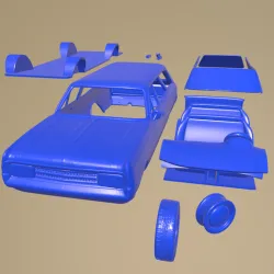 Opel Rekord C Caravan 1967 PRINTABLE CAR IN SEPARATE PARTS