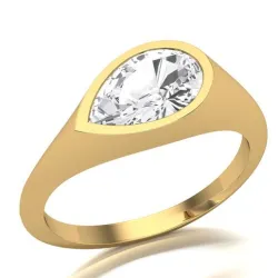 Pear Ring STL 3D Model for Jewelry 3D Printing