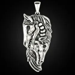 Pendant Double Horse Skull