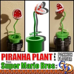 Piranha Plant / Pakkun Flower Super Mario Bros Nintendo Video Game