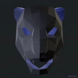 Polygonal Lion Mask