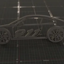 porsche 911 carrera silhouette decoration
