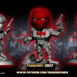 red hood batman gotham chibi 3d