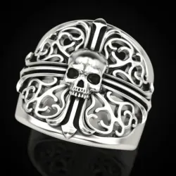 Ring skull cross patterns