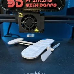 Rubber Band Paper Plane (print in place)