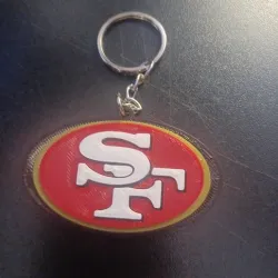 San Francisco 49ers Layered Full Colour Keychain