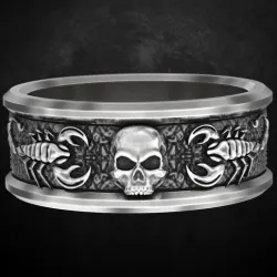 Scorpion ring and skull 137