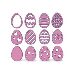Set x 12 Stamps Easter Eggs Egg Easter