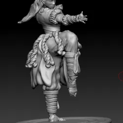 Shaylin Female warrior fighter monk half elf Asian d&d martial arts