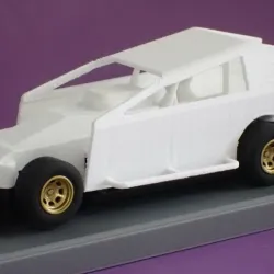 Slot Car Body 1/32 Scale - Big Block Modified - Scalextric Chassis
