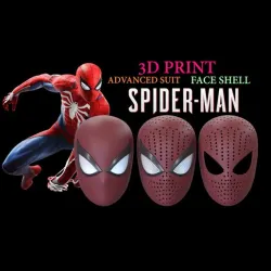 SPIDER MAN FACESHELL FOR 3D PRINTING-STL FBX ZTL