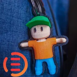 stumble guys puzzle keychain