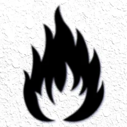 Tribal flames wall art fire wall decor 2d