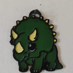 Triceratops Keychain