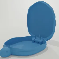 Turtle computer mouse case with hinges