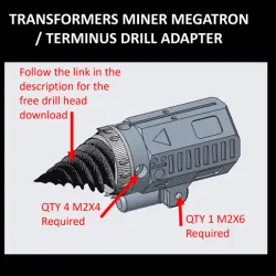 War For Cybertron Miner Megatron / Terminus Drill Adapter
