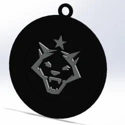 Wolf keychain