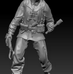 ww2 german Paratroop with G43 and Grenade 1_35.