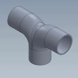 Y-fitting female/female/female for IRO tube Ø20