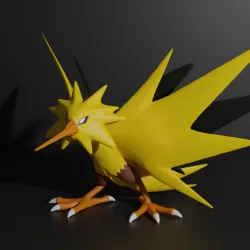 Zapdos pokemon 3D print model