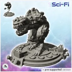Alien dinosaur creature with sharp fangs (5) - SF SciFi wars future apocalypse post-apo wargaming wargame