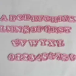 Alphabet and Numbers Cutters Cooper Black Fountain 2 cm