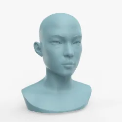 Asian Girl Head
