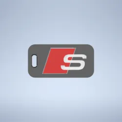 Audi S logo emblem keychain keyring