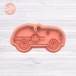 AUTO VINTAGE RACING CAR VINTAGE Cutter with Stamp / Cookie Cutter Cars Race