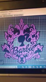 Barbie Logo Fancy Wall Art Decoration/ Cake topper/ Party deco/ Wall Decor/ Gift/ Magnet Etc.