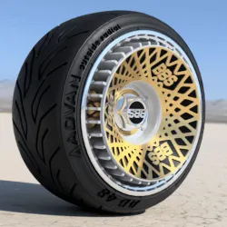 BBS e50 with AERO turbofan rim cover 17inch for diecast and scale models