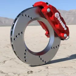 Brembo 4pot brakes with disk brakes for scale models