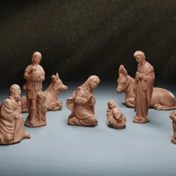 Christmas nativity figurines Set 3D Printable 3D Scan
