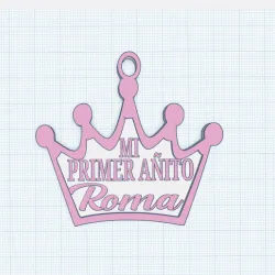 CUSTOMIZABLE CROWN KEYCHAIN
