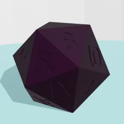 D20 Sharp Dice Blank 20