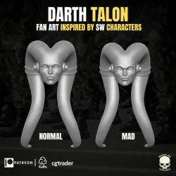 Darth Talon fan art head 3D printable File For Action Figures