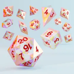 Dice Masters Set - 14 Shapes - Gothica Font - Supports Included