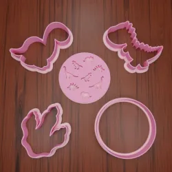 Dinosaur cutter set 5 cm