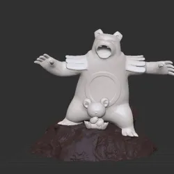 diorama POKEMON Ursaring teddiursa