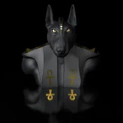 Dog Bull Terrier Anubis Bust