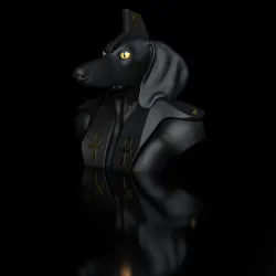 Dog - Dachshund Anubis bust