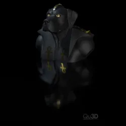 Dog Labrador -Anubis-Bust-3 variations -