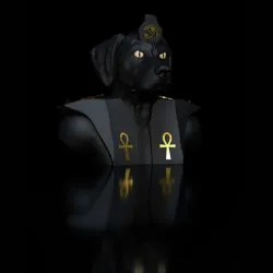 Dog - Rhodesian Ridgeback Anubis bust