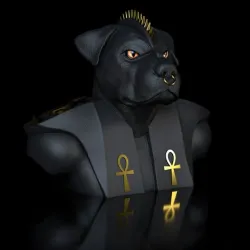 Dog Rottweiler-Anubis - Bust 3 variants