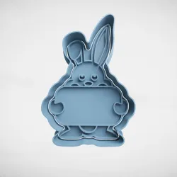 easter bunny with poster