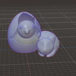 Easter chick and rabbit