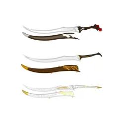 Elven Swords/Scimitars | Wood Elf, Sea Elf, Higher Elf Styles | Scabbards included | By CC3D